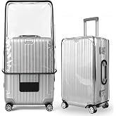 T Tersely Clear PVC Suitcase Cover Protectors 30Inch Suitcase Baggage Covers - Waterproof Dustproof and Anti-Scratch Luggage