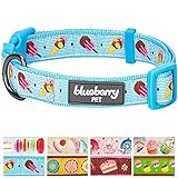 Blueberry Pet 4 Patterns Ice Cream Refreshing Moment Designer Dog Collar, Small, Neck 12