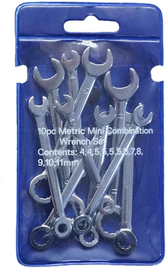 yagaga 10Pcs/set Professional Mini Combination Wrench Spanner Set 4-11mm Metric Small
