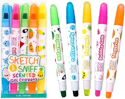 Scentco Sketch Sniff Scented Gel Crayons 5 Pack