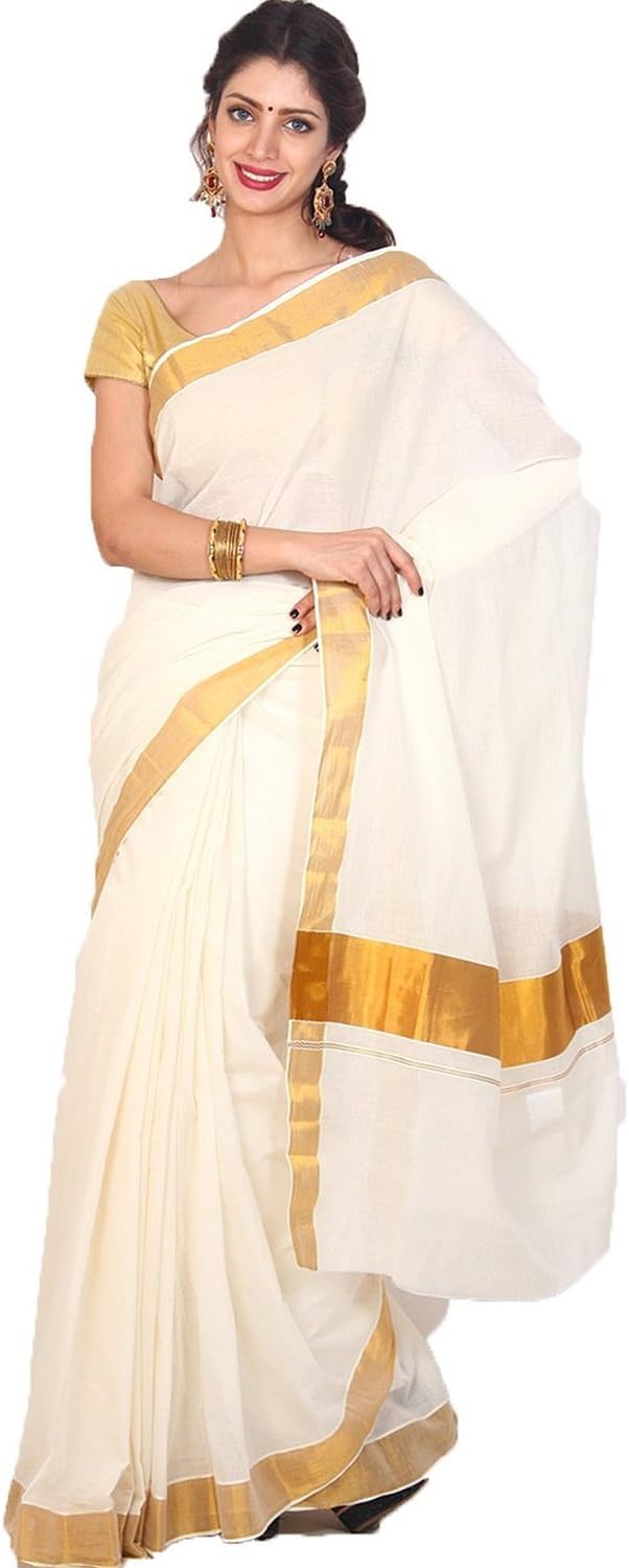 Samskruti Sarees Women's Cotton Saree with Blouse