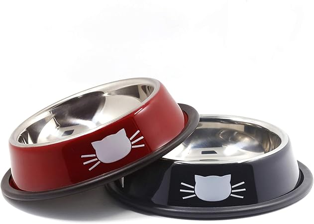 small metal cat bowls