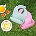 Blusmart Baby Bibs, Comfortable Soft Waterproof Silicone Bib, Easy to Carry Clean Safe Feeding and Stain Resistant - Mom Will Spend Less Time Cleaning up, Include one Silicone Spoon