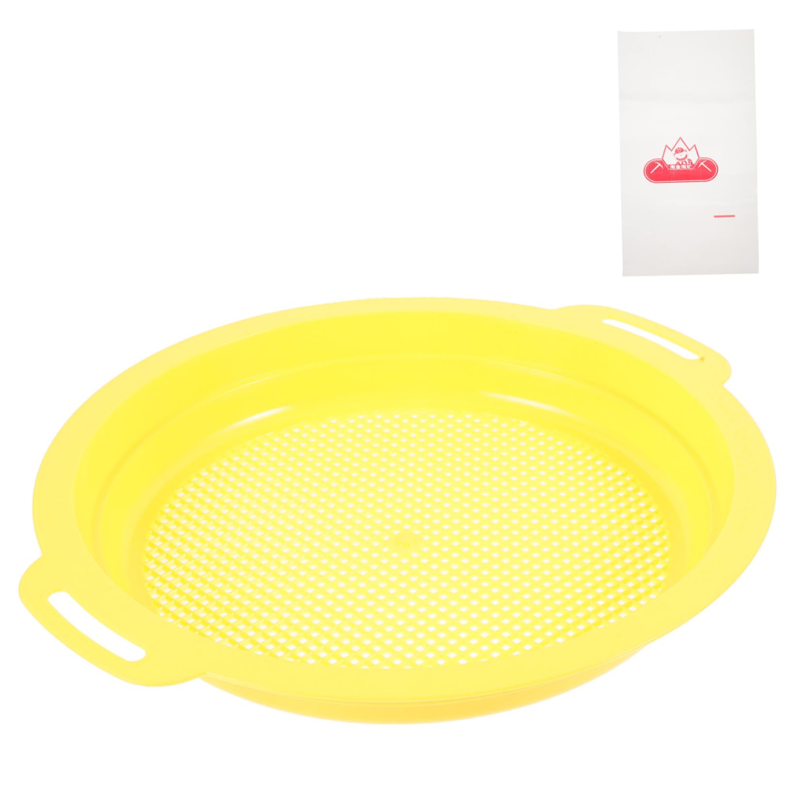 NAMOARLY Portable Mining Sieve Pan Lightweight Mesh Pan with Non-Slip Handle and Carry Bag for Riverbed Gold Panning and Sand Sifting 9.84X8.66X1.18In