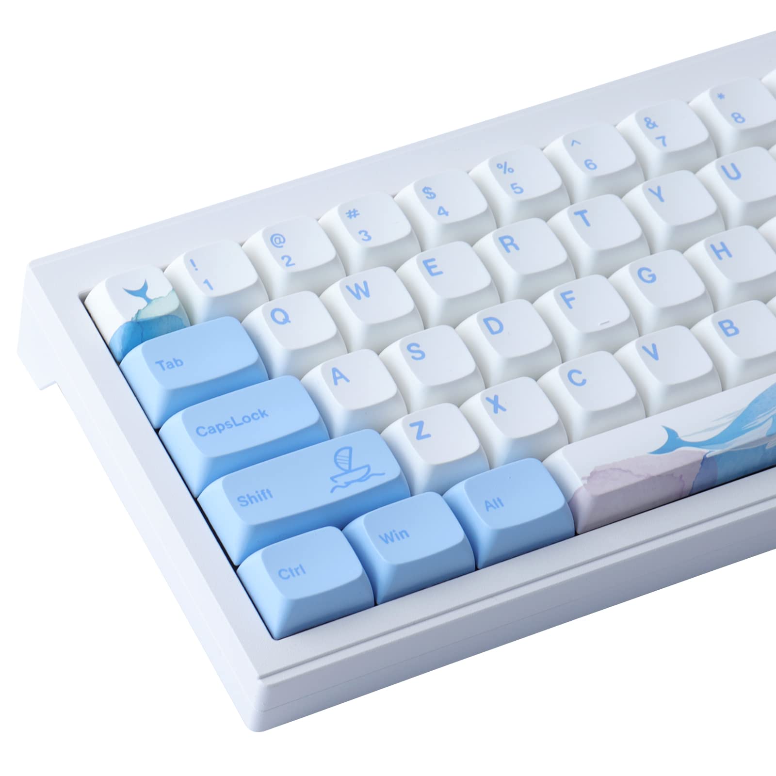 Tsungup PBT XDA Keycaps 137 Keys Custom Dye-Sublimation Cute Keycaps for Cherry MX Switches ANSI Layout Mechanical Gaming Keyboards