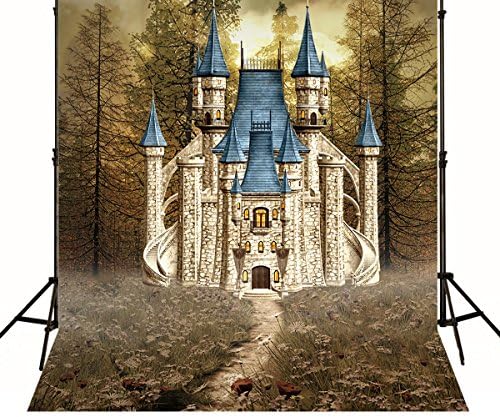 CXJ Forest Castle Fairy tale world Photography Background 5x6.5ft Suede Thick Cloth Fabric Customized 3D Printed Backdrop for Boys and Girls Children Photo Studio Y00116
