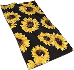Sunflower Kitchen Towels ¨C 17.5X27.5in Microfiber Terry Dish Towels for Drying Dishes and Blotting Spills ¨CDish Towels for Your Kitchen Decor