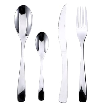 Renberg Set de 24 Piezas de cubertería en Acero Inoxidable, Centimeters: Amazon.es: Hogar