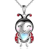 AINFQY Axolotl Necklace for Women 925 Sterling Silver Heart White April Birthstone Pendant Necklaces Axolotl Jewelry Gifts