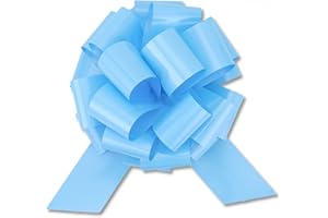 HCHENBOW Large 12" Pull Bow, 2 Pcs Gift Bow for Present, Wrapping, Bikes, Appliances, Christmas, Parties, Decorations on Tables (Light Blue)