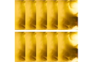 20 Pcs Embossing Foil, Gold Foil Sheets, Decorative Aluminium Sheet, Brass Sheet, Silver Paper For DIY Crafts Making, Metal F