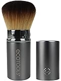 EcoTools Retractable Kabuki, Made with Recycled and Sustainable Materials, Cruelty Free Synthetic Taklon Bristles, Aluminum Ferrule, Recycled Packaging
