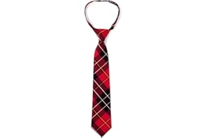 The Children's Place boys Stripe Tie, Red Plaid, 8-16