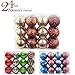 Valery Madelyn 24ct 70mm Woodland Gold Shatterproof Christmas Ball Ornaments Decoration with String Pre-Tied,Themed with Tree Skirt(Not Included)