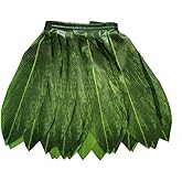 LITTLE FEATHER Hawaiian Ti Leaf Hula Green Skirt Luau Party Accessory (Adult)