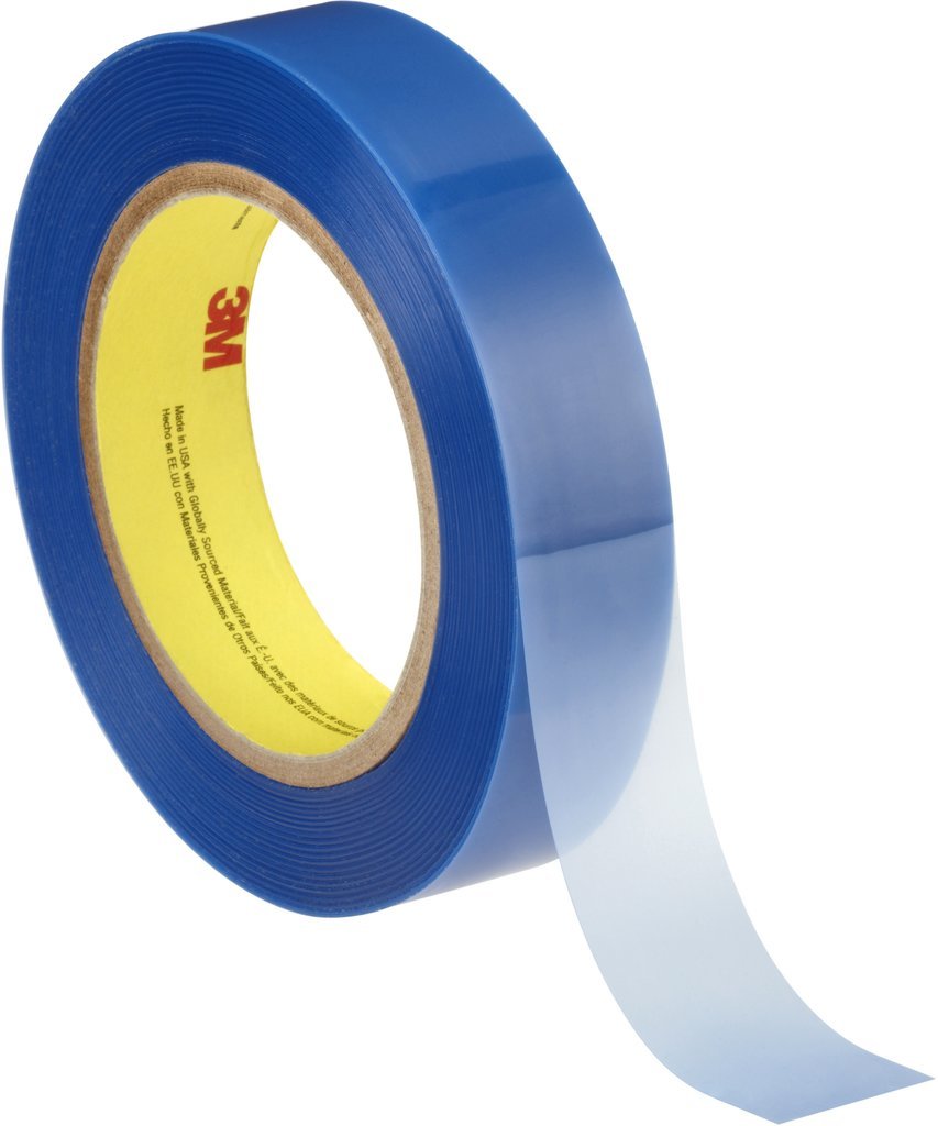 3M 8901 Poly Masking Tape for Powder Coating, 25 mm x 66 m, 0.06 mm, Blue, Pack of 36