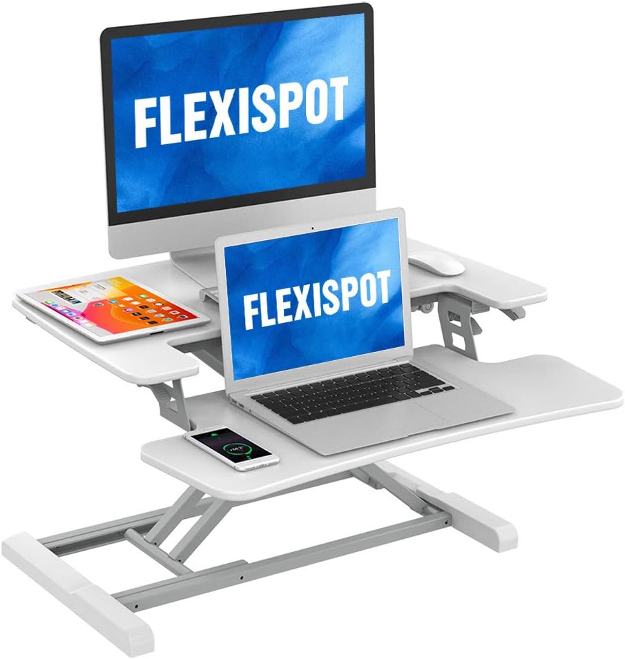 FLEXISPOT Sit Stand Desk Standing Desk Height Adjustable Desk (SMALL) Amazon.co.uk Kitchen & Home