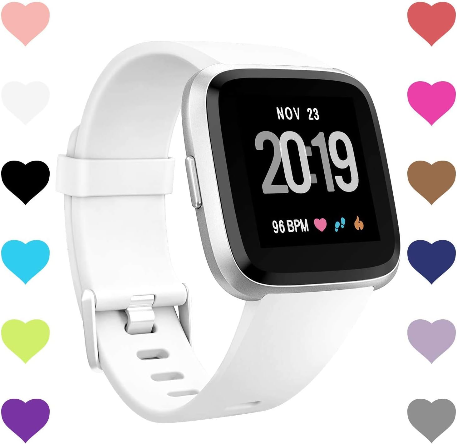 CreateGreat Bands Compatible with Fitbit Versa, Silicone