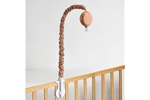 HLEEDUO Baby Mobile arm with Music Box Motor， Crib Mobile arm with mobiles Motor Spinner.26 Inch Wooden Crib Mobile arm for Crib Nursery Mobile arm. Nursery Mobile Attachment,Mobile arm for Crib