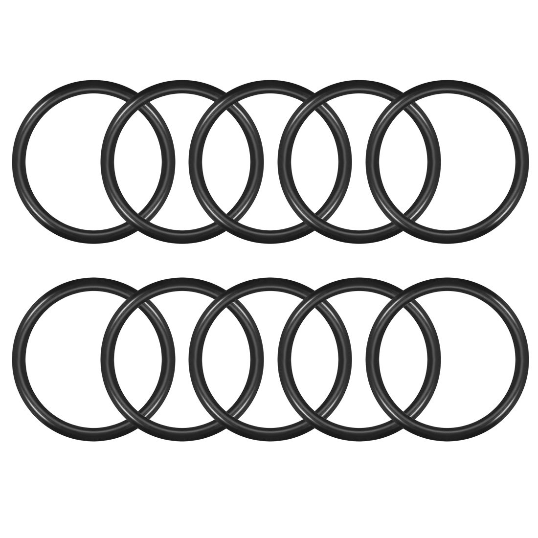 Photo 1 of uxcell Nitrile Rubber O-Rings 55mm OD 47mm ID 4mm Width, Metric Sealing Gasket for Automotive Machine Plumbing, Pack of 10