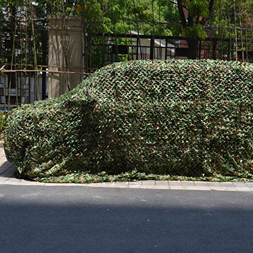 Omonic 210D Camouflage Net Desert Woodland Camo Netting for Camping Military Hunting Shooting Sunscreen Netting (Army Green, 6.5-10ft(2-3m))