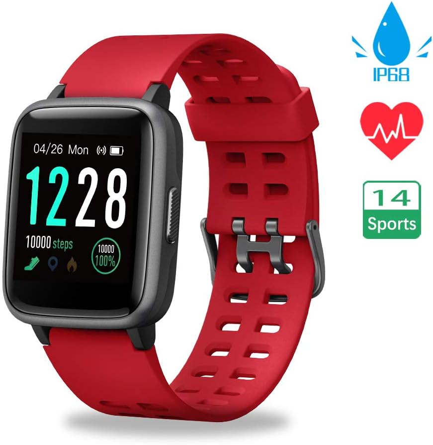 Smart Watch, Color Touch Screen Fitness Trackers with Heart Rate/Sleep Monitor, Waterproof IP68 Fitness Watch with Pedometer Step Counter Stopwatch Activity Tracker for Men Women for iPhone Android