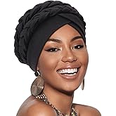 African Women Turban Caps Pre-Tied Twisted Turbans Head Scarf for Women Hair Wraps Cover Beanie Cancer Chemo Headwear