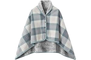 Wearable Blanket Soft Warm Plush Blanket with Buttons Shawl Wraps for Women Men Office Home 31.5x51.2 inch