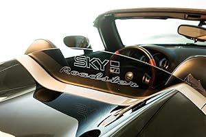 DEFLECTAIR() - Wind Deflector for Saturn Sky Convertible - Black w/Sky Roadster Engraving