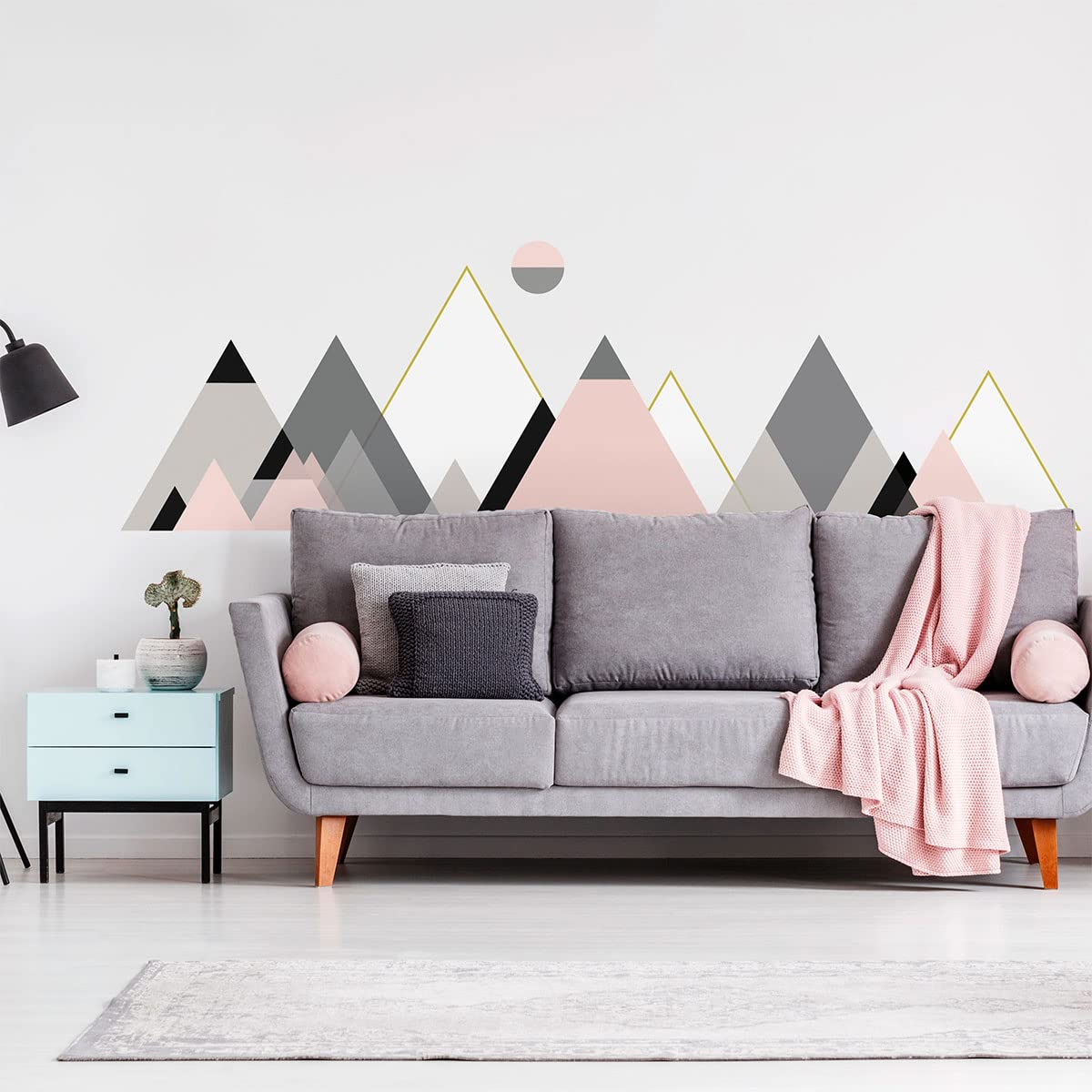 Living Room Bedroom Wall Sticker Giant Scandinavian Mountains Livingston 40 x 60 cm