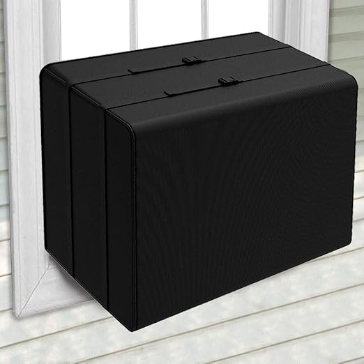 Bullstar Window Air Conditioner Cover Waterproof Heavy Duty Oxford Bottom Cover Ac Window Unit Cover S 20x14x14inch Black