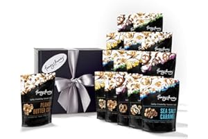 Funky Chunky Gourmet Popcorn, Chocolatey Popcorn, Pretzel, and Nutty Mixes, Variety Pack, Sea Salt Caramel, Peanut Butter Cup, Nutty Choco Pop, Chocolate Pretzel & Chip Zel Pop, 2-Ounce Bags (Pack of 15)