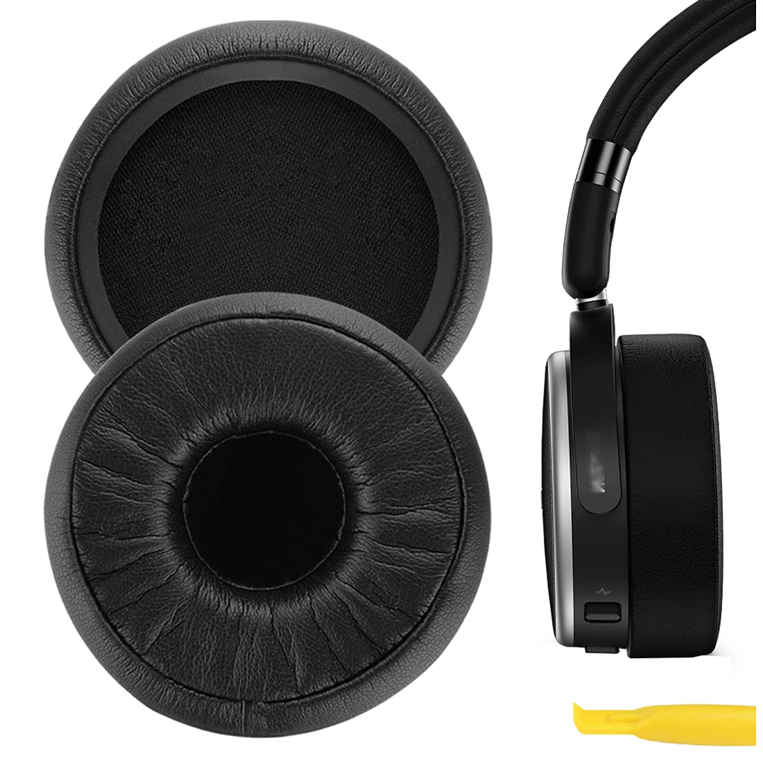 Geekria Replacement Ear Pads for AKG N60NC Wireless Headphones Ear Cushions, Repair Parts (Black)