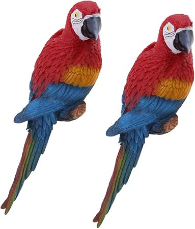Amazon Flameer 動物鳥 オウム 31センチメートル 樹脂 屋外 屋内 植物 飾り 耐久性 可愛い プラモデル 通販