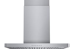 ONEEON 30" Range Hood - 900 CFM Stainless Steel Wall Mount Kitchen Exhaust with 4 Speed Fan, LED Lights, Push Button, Ultra-thin Body, Chimney Style Stove Vent Hood & Ducted Exhaust Vent