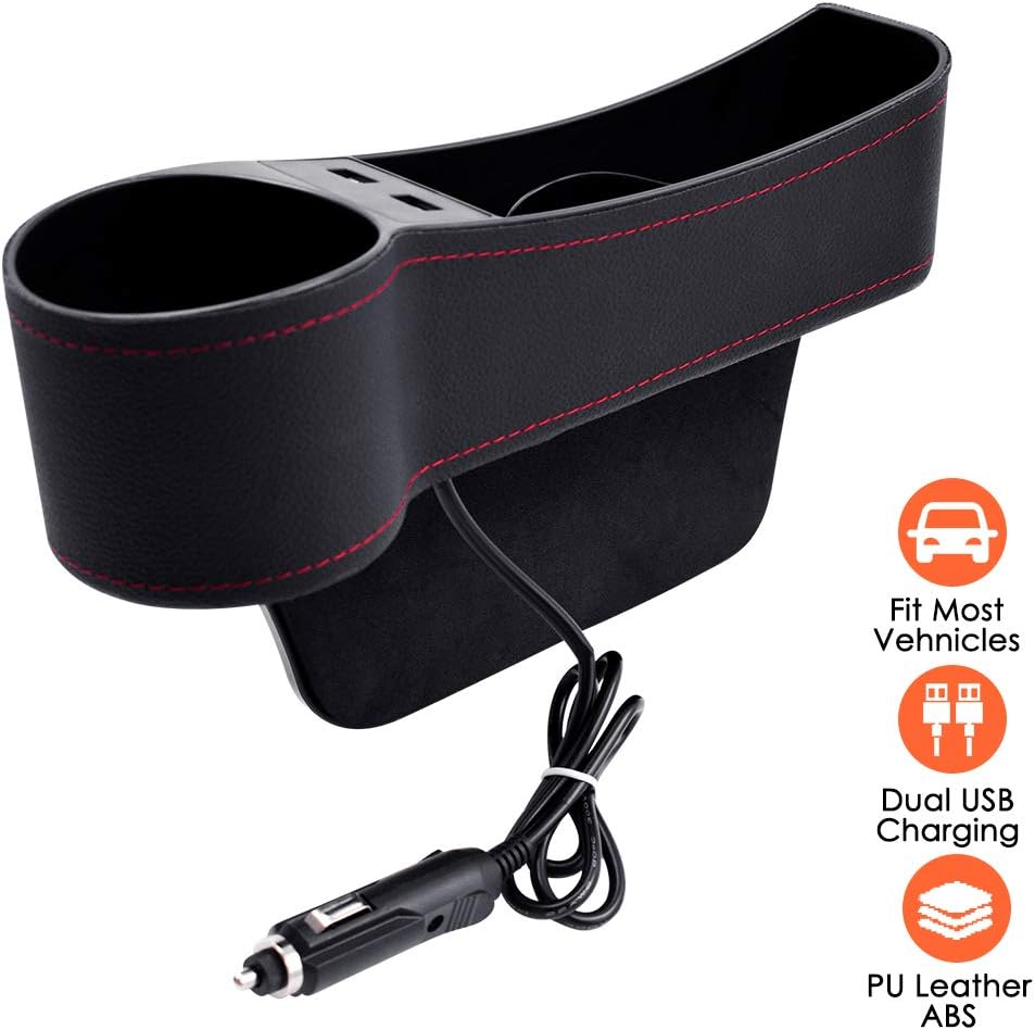 Acelane Car Seat Gap Filler Multifunctional with Dual USB