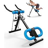AzureHaven AB Machine Ab Workout Equipment, Adjustable Ab Trainer Machine for Abs Workout at Home Gym, Foldable, Knee Protection