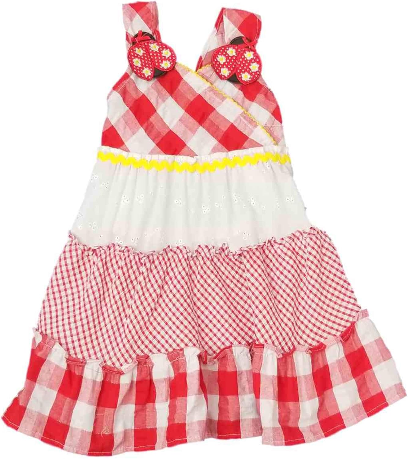 red and white checkered dress
