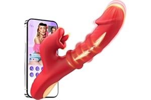 Rabbit Vibrator for Women Sex Toys, Toendi G Spot Women Vibrators with 7 Thrusting 10 Licking Vibrating Modes, Adult Toys Sex