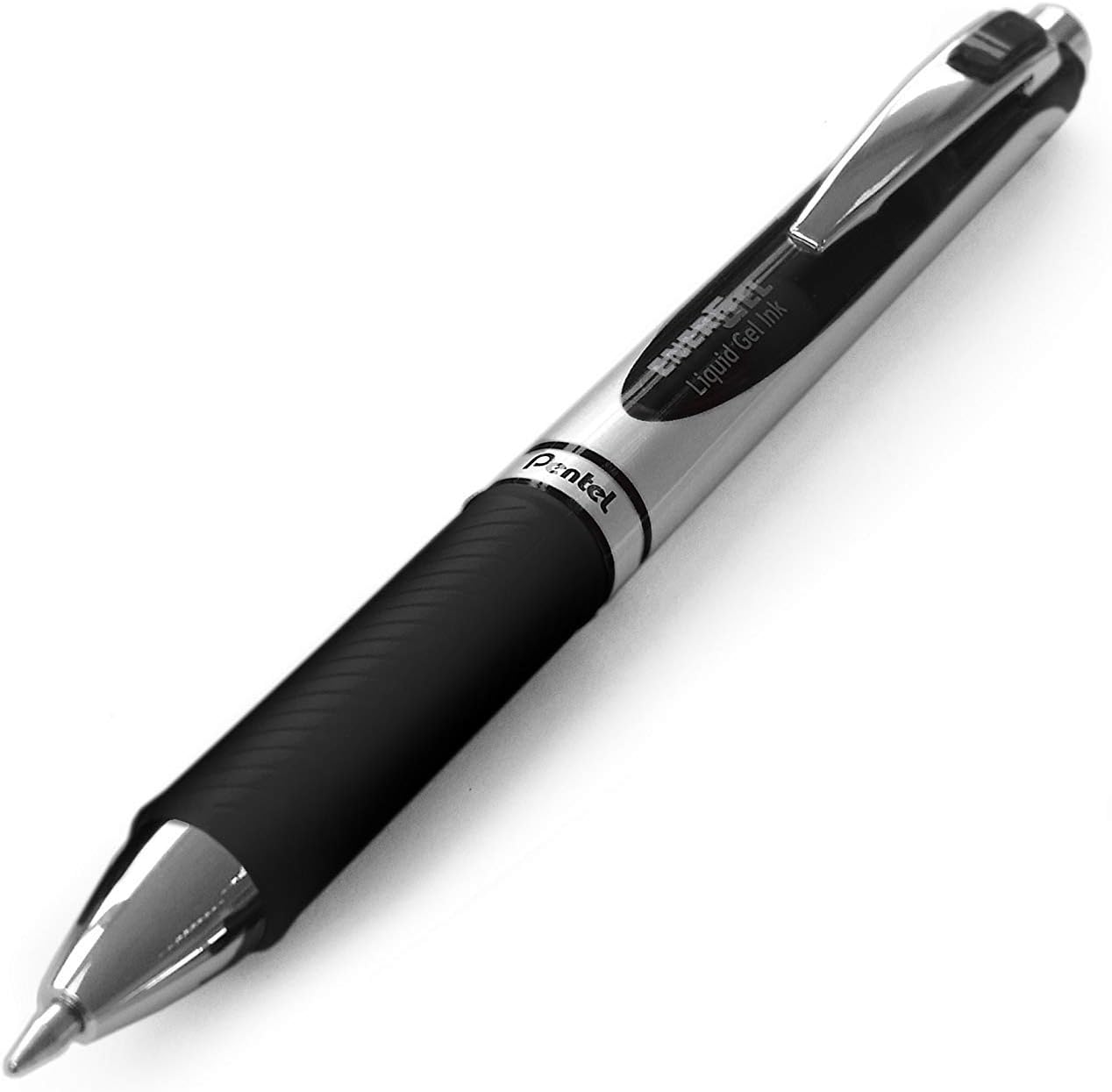 BL77 Pentel EnerGel XM Retractable Liquid Gel Ink Pen, 0.7mm, 52% Recycled, Pack of 12 Mixed Colours - Image 4