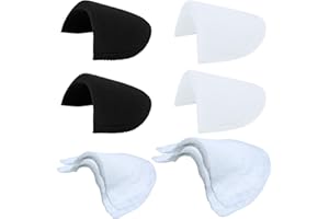 GRLITRA Shoulder Pads 4 Pairs, Sponge Shoulder Pads Cotton Shoulder Pad Shoulder Enhancer Sewing Foam Pad Covered Set-in Insert for Women Men Jacket Blazer Suit Coat Dress Clothes Sewing Accessories (4 Size)