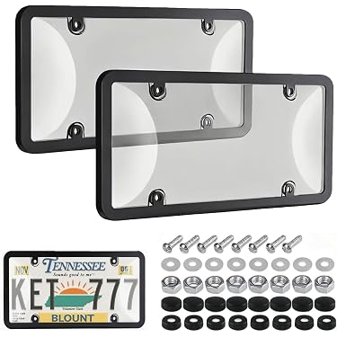 Ibetter Slim Aluminum License Plate Frame 2-Pack - Pink, Rust-Proof, UV Resistant, Fits US Standard Plates