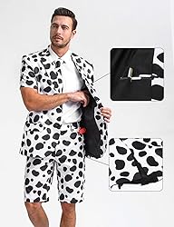 Fashonal Mens Dalmatian Print Costume Suits for
