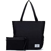 ETidy Large Capacity Foldable Tote Bag With Zipper Water-resistant SandproofWomen Beach Bag Handbag GymBag Travel ShoppingBag