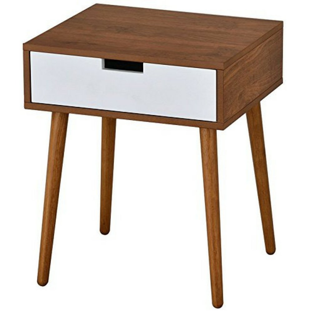 Mid Century Nightstand White Retro Simpl Buy Online In Faroe Islands At Desertcart