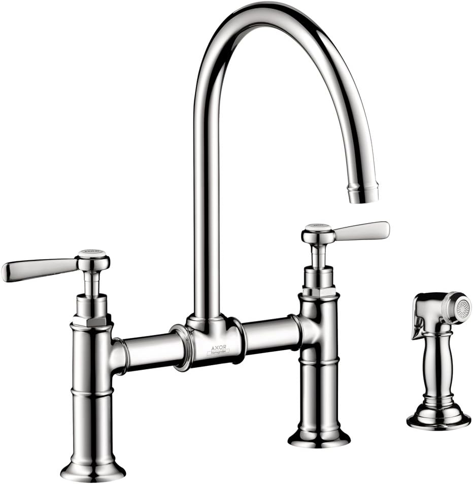 Hansgrohe 16818001 Montreux Kitchen Bridge Faucet With Side Spray