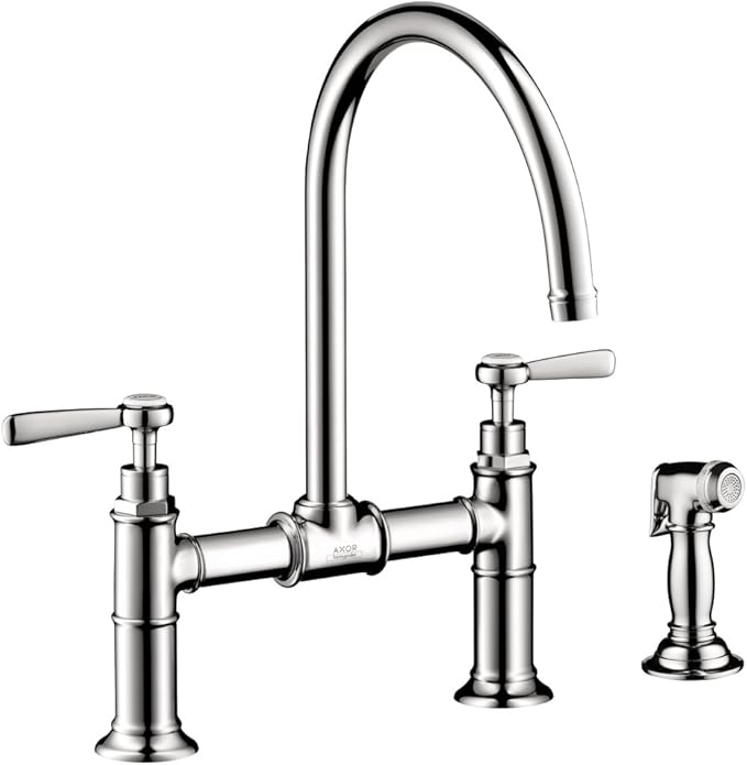 Hansgrohe 16818001 Montreux Kitchen Bridge Faucet with Side Spray and