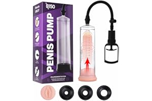 Penis Pump Set - Manual Vacuum Enlarger for Penis Enlargement, Includes 3 Silicone Sleeves in Different Sizes, Pumps and Enla
