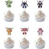 Amazon Com Party Hive 9pc Super Wing Cake Toppers For Kids Birthday Party Event Decor Grocery Gourmet Food