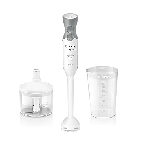 Bosch ErgoMixx MSM66020GB Hand Blender with mini chopper and beaker 600W - White